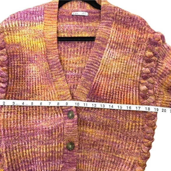 DEX Space Dye Button Front Oversized Cardigan - Picture 12 of 14